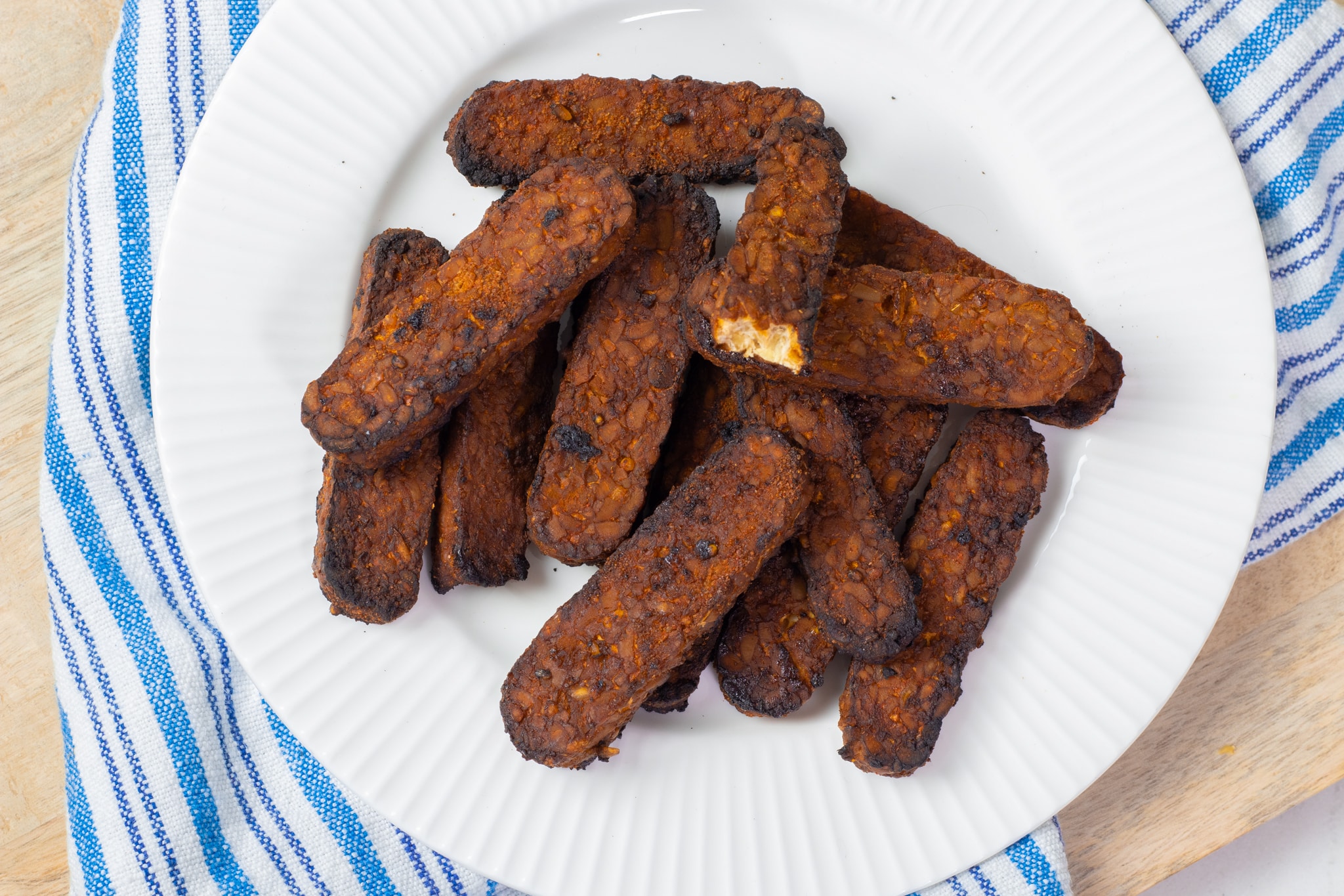 Vegan Tempeh Bacon Oilfree and Glutenfree Vegan and Oilfree