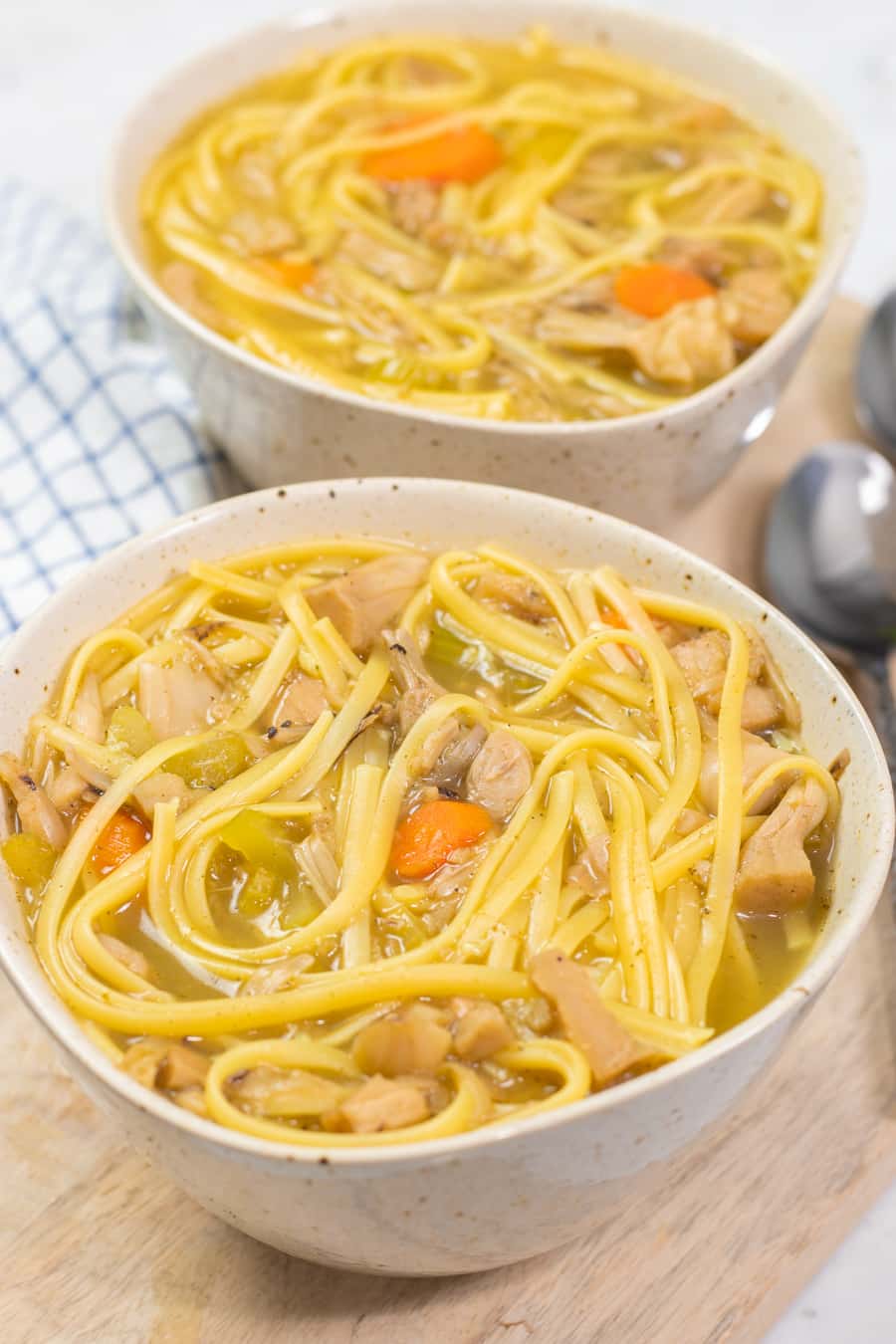 Vegan Jackfruit Chicken Noodle Soup 