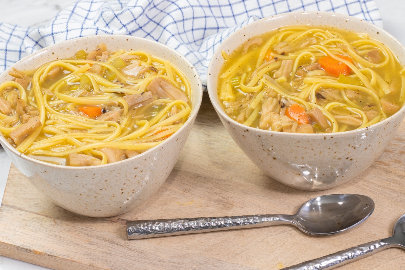 Vegan Double Noodle Chik'n Soup Vegan and Oilfree Recipes ZardyPlants