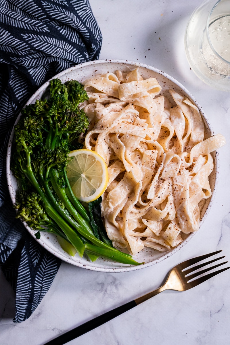 Vegan Lemon Tahini Broccolini Pasta