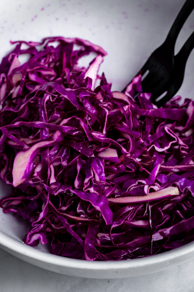 Mixed cabbage slaw