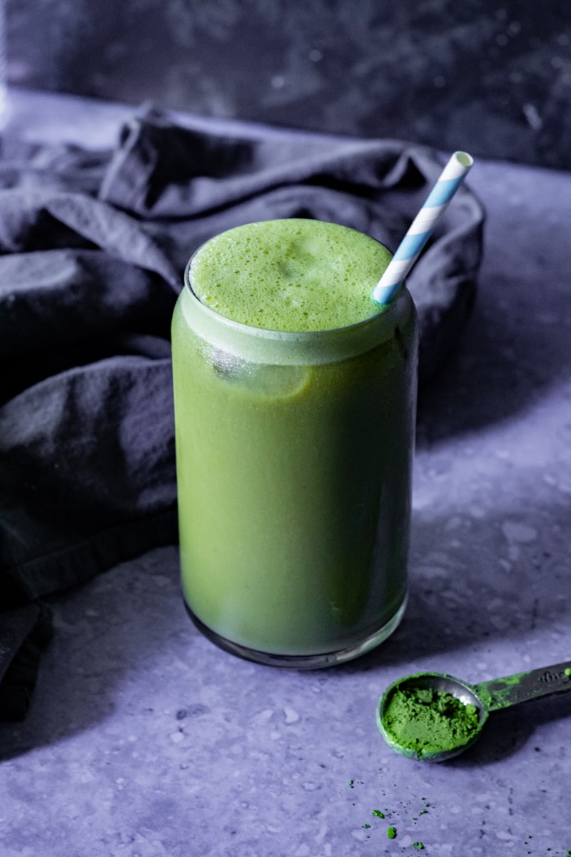 Vegan Iced Matcha Green Tea Latte - Vegan and Oil-free Recipes