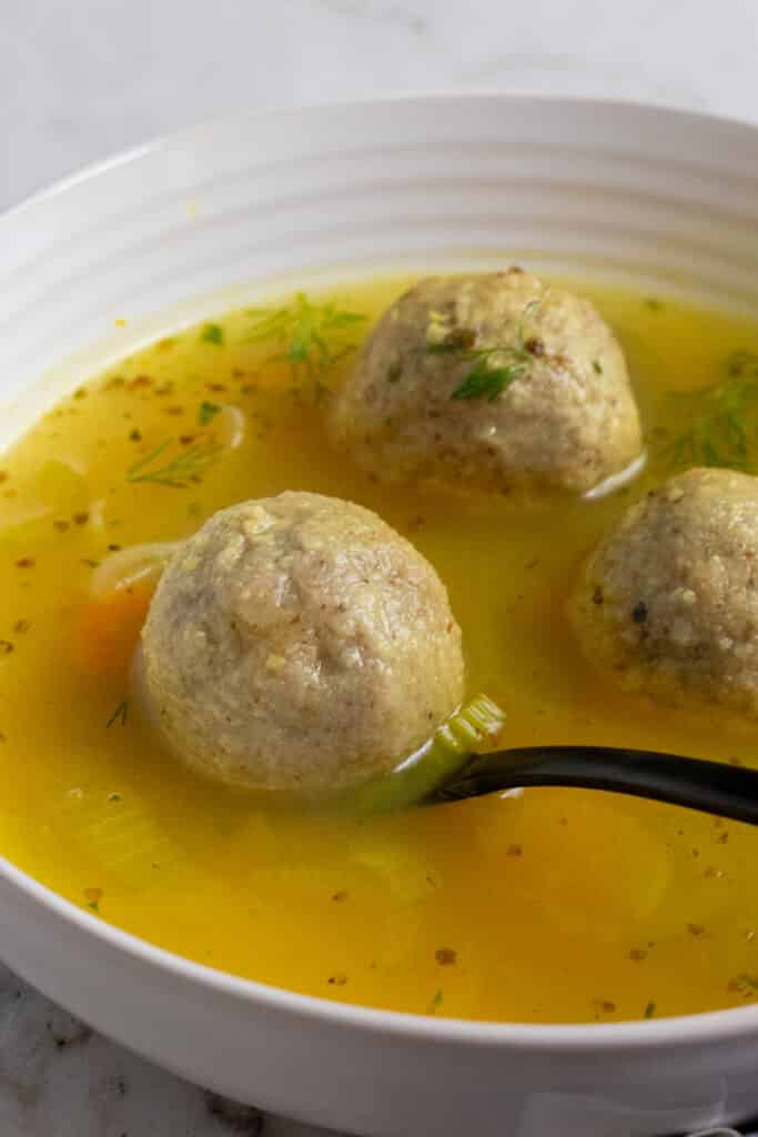 Vegan Matzo Ball Soup - Connoisseurus Veg