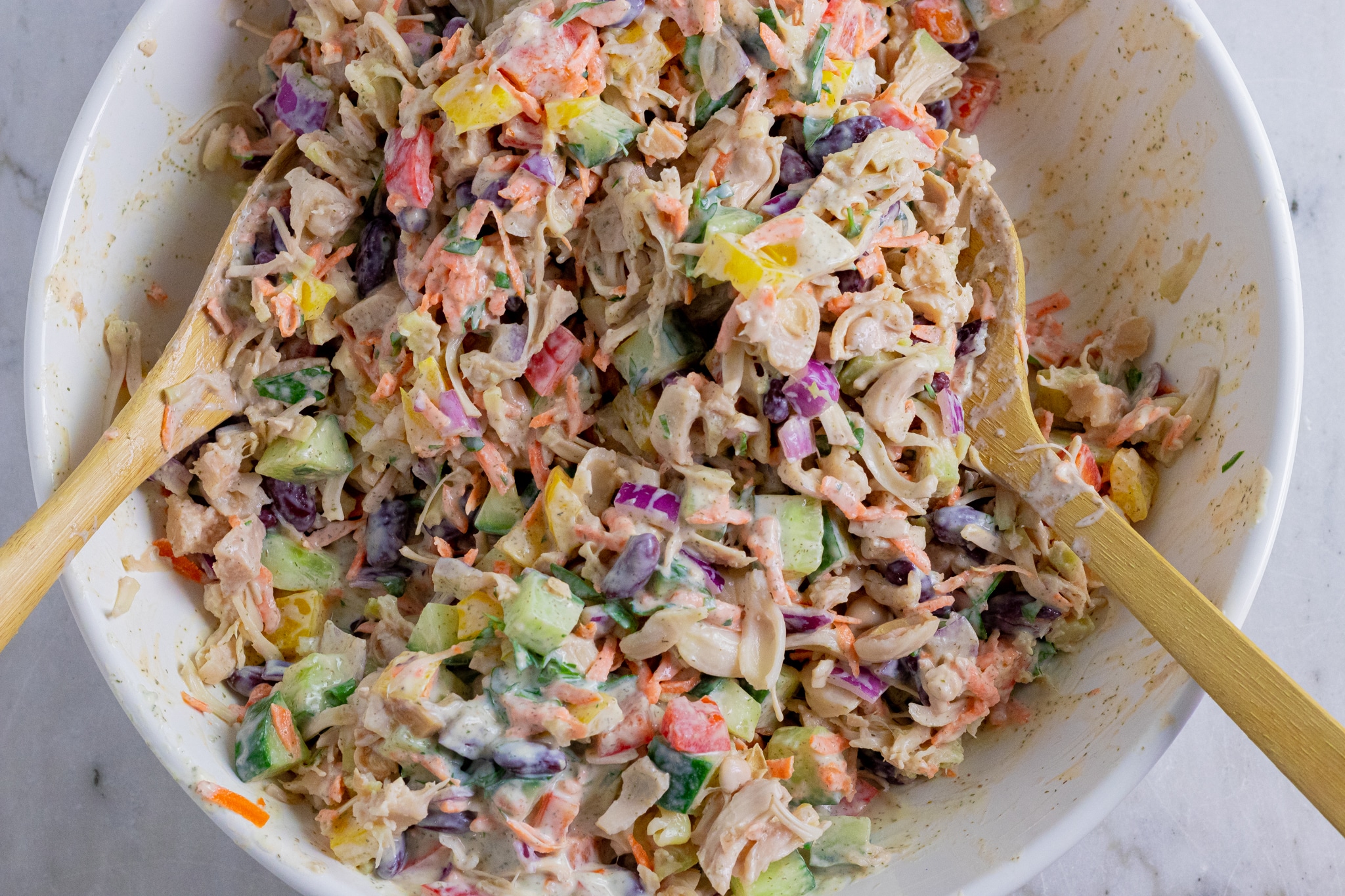Vegan Chicken Cucumber Salad - ZardyPlants