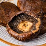Portobello mushroom steaks on a plate
