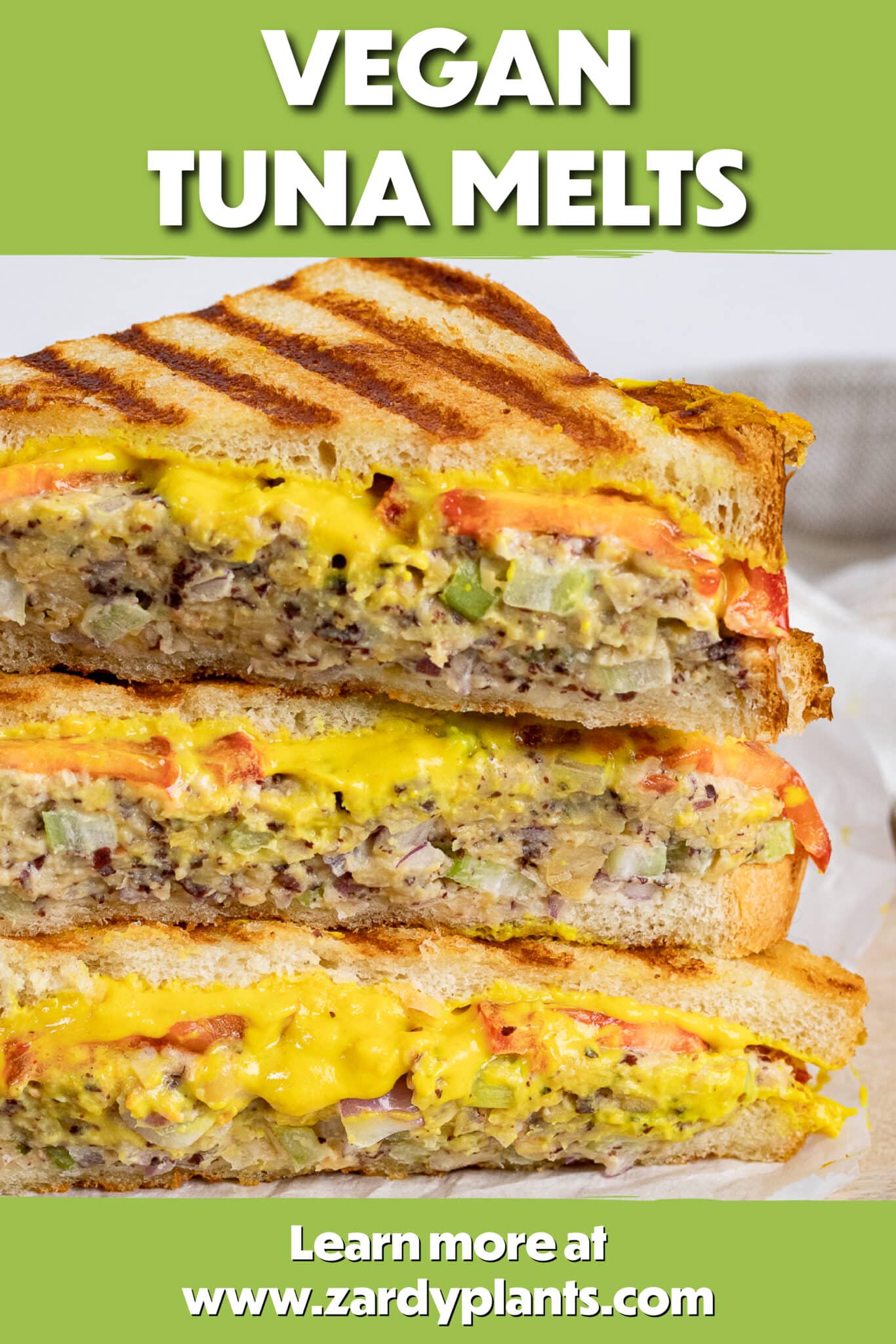 Easy Vegan Tuna Melt Sandwiches Entrees ZardyPlants
