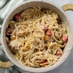 Pot of ricotta pasta