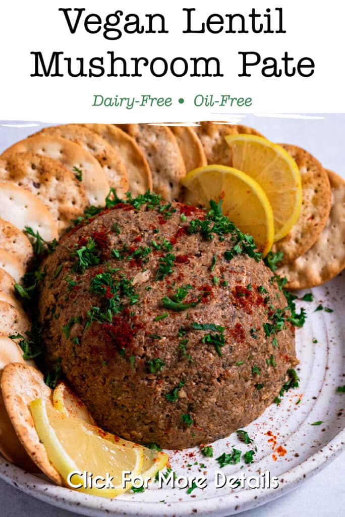 Pinterest Image for the mushroom pate