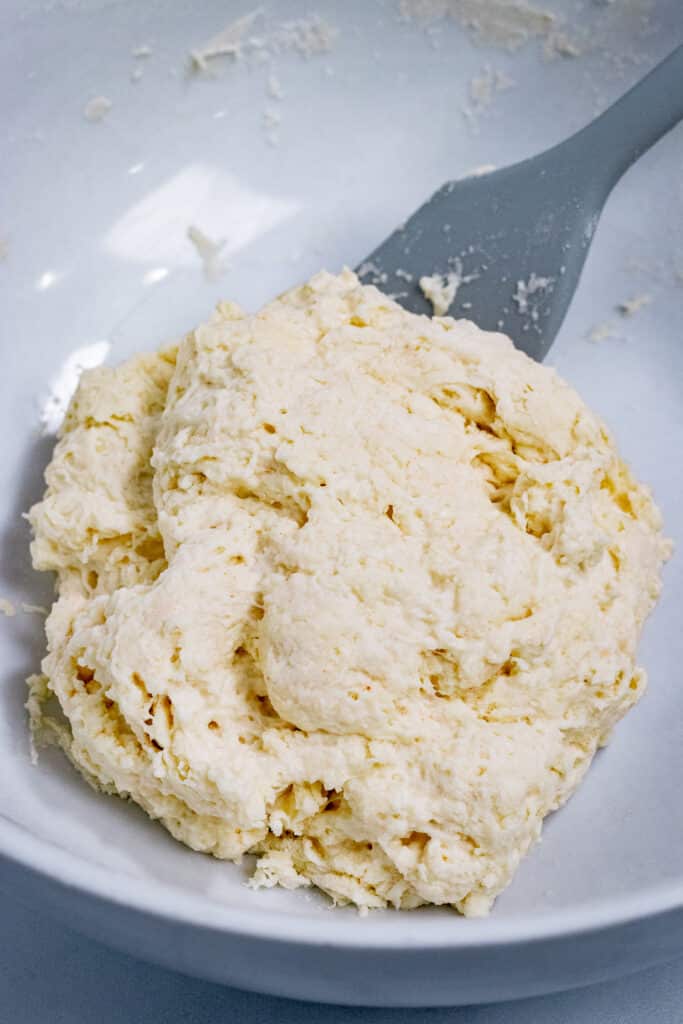 Dumpling dough in a bowl