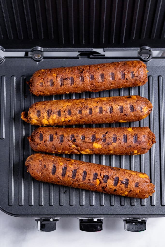 Grilled Plant-Based Beer Sausages - Vegan Yack Attack