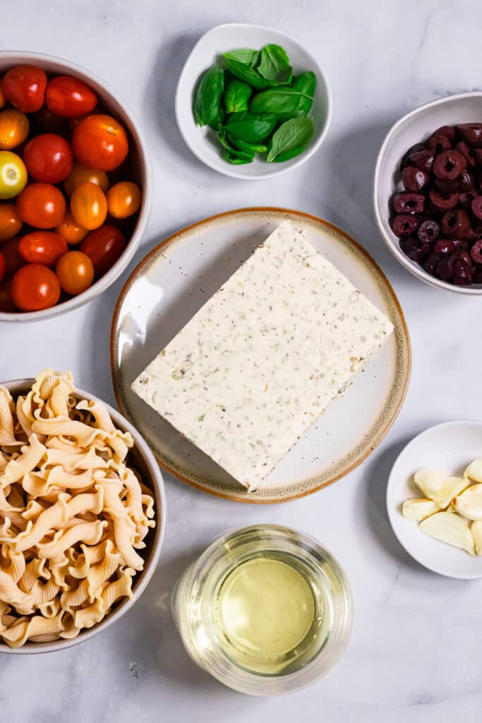 Ingredients in bowls