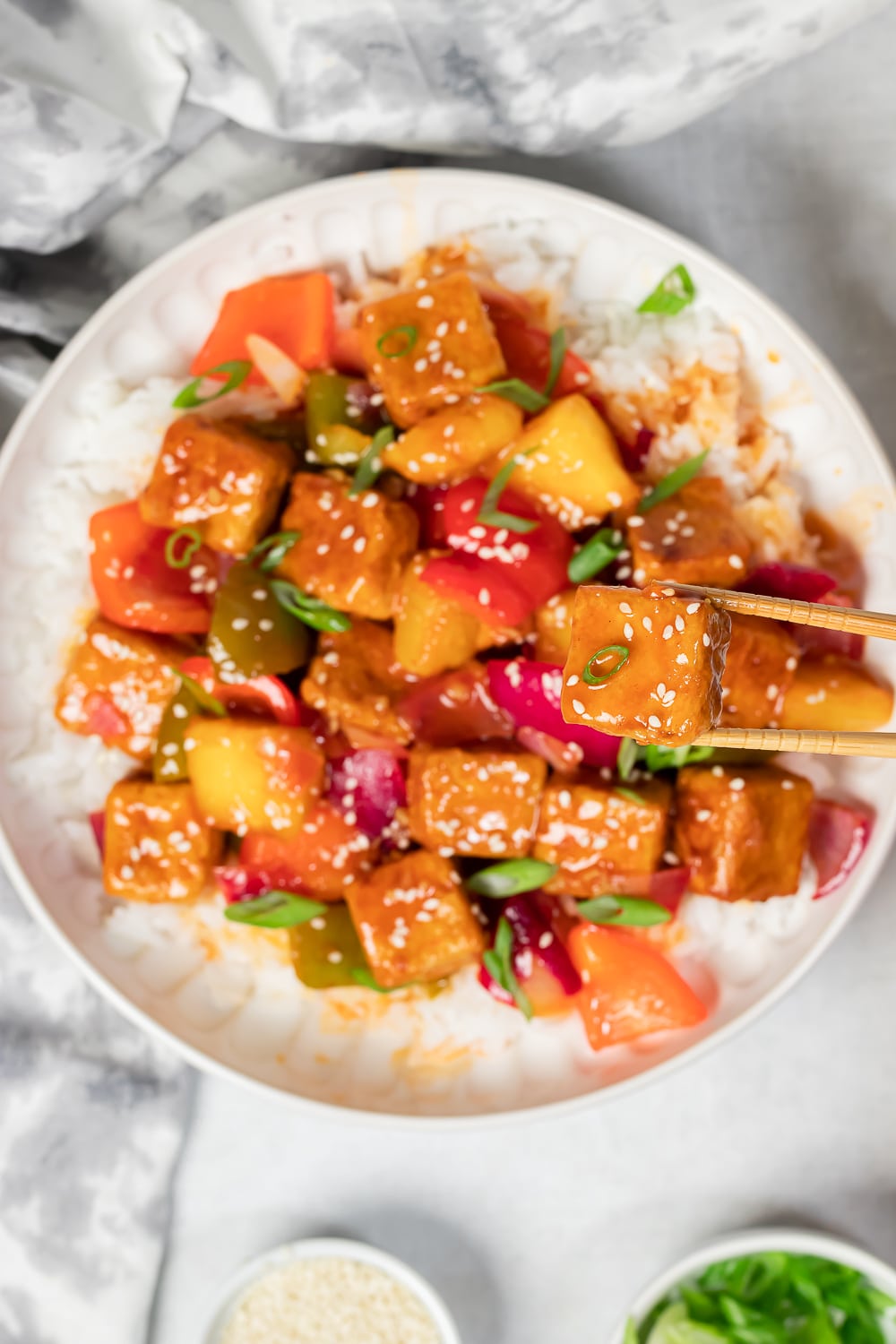 Sweet and Sour Tofu - Vegan and Oil-free Recipes - ZardyPlants