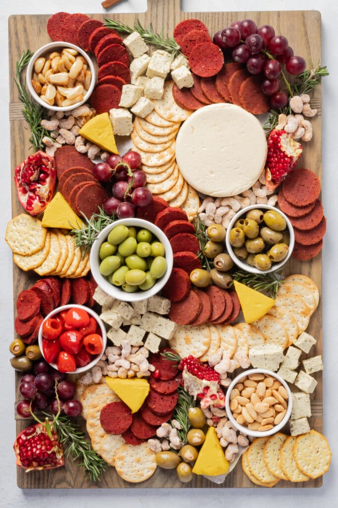 Simple Vegetarian Charcuterie Board - Fork in the Kitchen