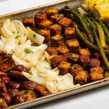 Sheet Pan BBQ Tofu Meal