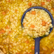 Vegan Chicken and Stars Soup