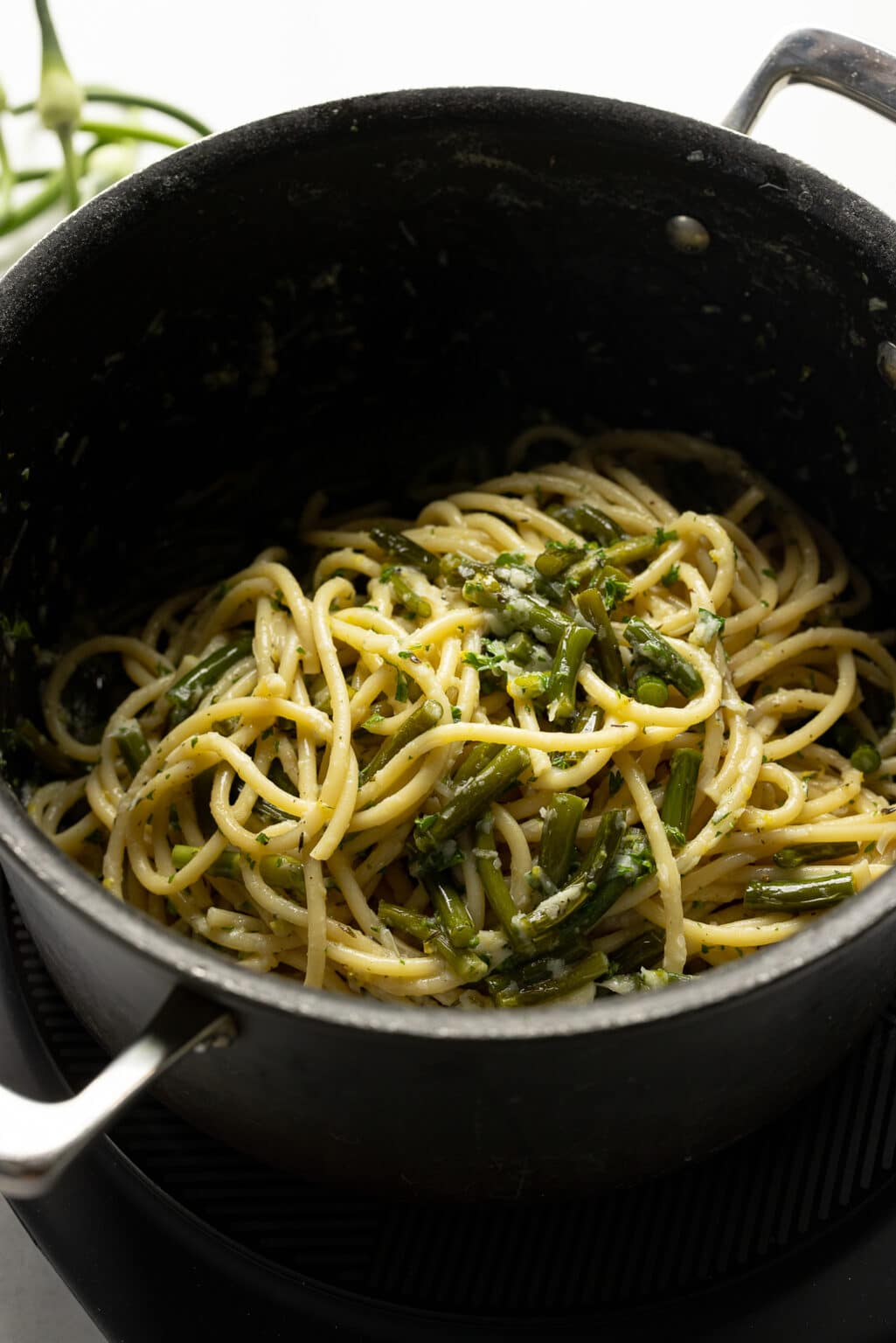 Garlic Scape Pasta (Vegan) ZardyPlants
