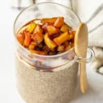 A container of Apple Pie Chia Pudding
