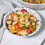 Butter bean salad in a small bowl.