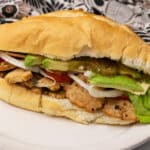 Vegan torta on a plate.