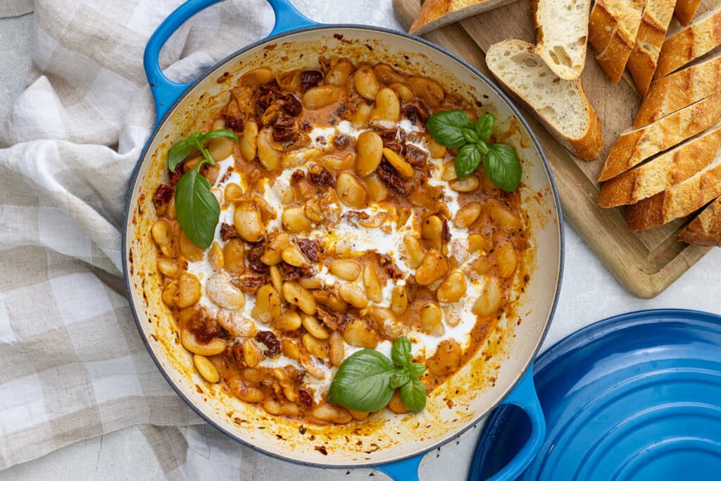 Marry Me Butter Beans in a Saucepan.